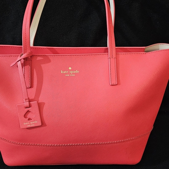 Kate Spade Coral Color Promenade Place Reversible Tote Bag - Picture 6 of 16